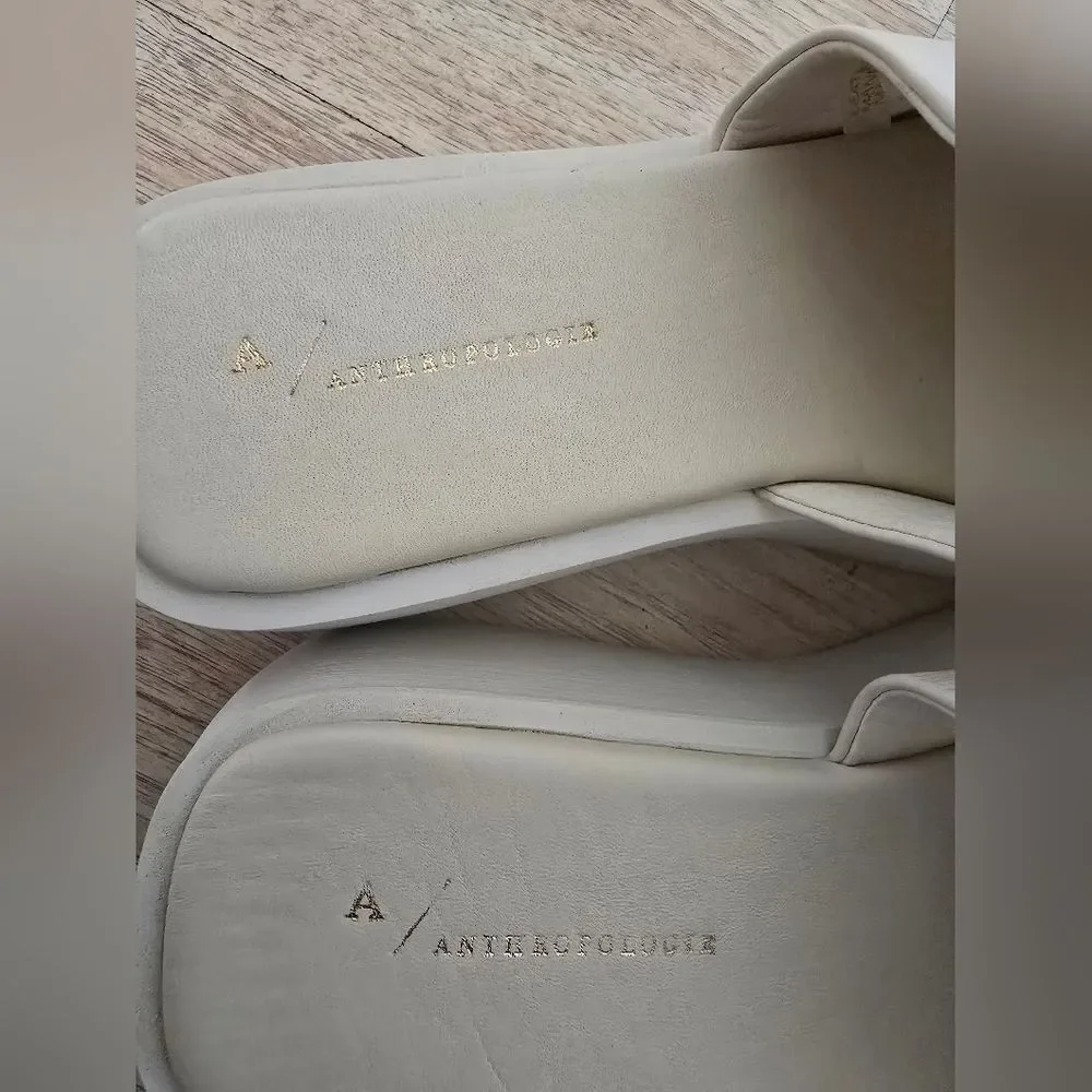 New Anthropologie Platform Slide Sandals Size 9/9.5